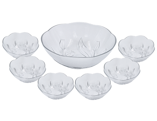 [1530643] Juego de tazones de vidrio para ensalada de 7 piezas varios modelos