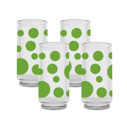 [1453539] Juego de 4 vasos 16 onzas (473 ml) con decorado Órbitas(ONE SHOT)