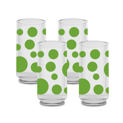 [1453539] Juego de 4 vasos 16 onzas (473 ml) con decorado Órbitas(ONE SHOT)