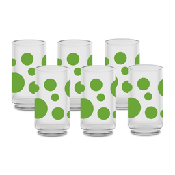 [1453545] Juego de 6 vasos 12 onzas (354 ml) con decorado Órbitas(ONE SHOT)