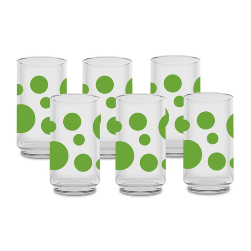 [1453545] Juego de 6 vasos 12 onzas (354 ml) con decorado Órbitas (ONE SHOT)