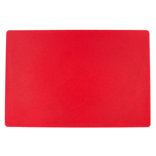 [1162884] Tabla para picar de plástico rojo 45x30x1.27cm / 12"x18"x1/2"@