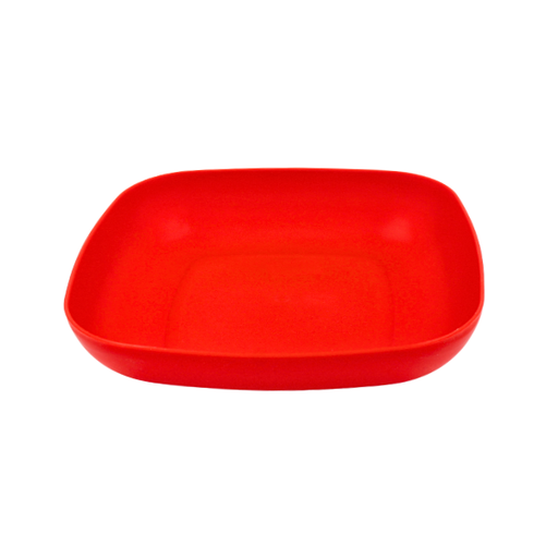 [1489121] Plato hondo cuadrado rojo@