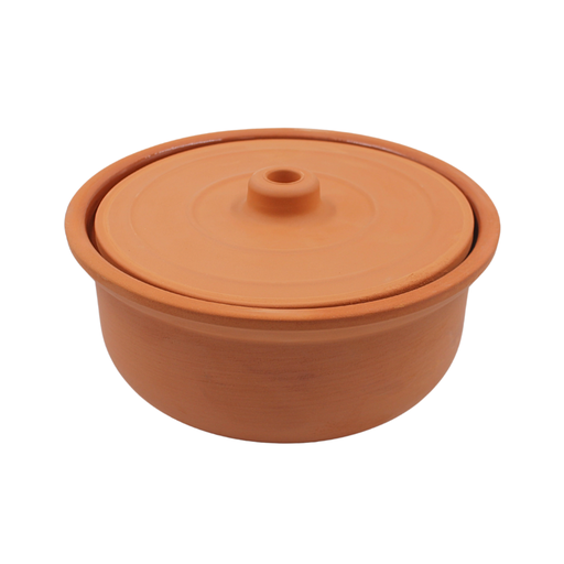 [1530734] Cacerola de barro con tapa 24x12 cm(BAJA)