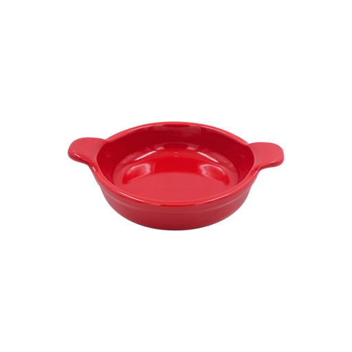 [16160124] Cazuela panadera redonda con mango 10 onzas rojo salsa