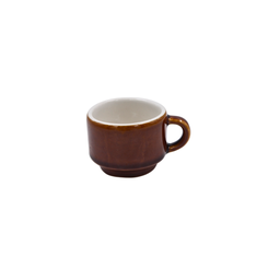 [16160404] Taza de Expreso Apilable 3 onzas Marrón Laredo/Blanco 9 cm