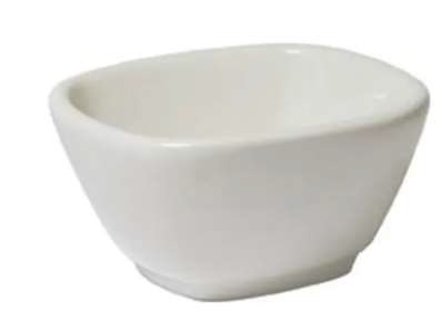 [16160413] Ramekin Cuadrado 2 oz Negro Hierro/Blanco