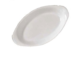 [16160695] Plato Para Ensalada Galesa Con Orejas 8 Oz. Blanco