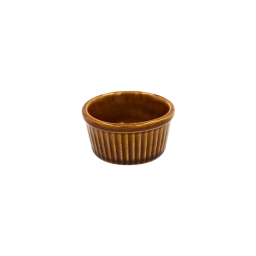 [16160789] Ramekin estriado 2.5 oz. marrón laredo