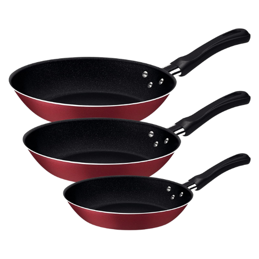 [5012112] Juego sartenes 3 piezas rojo Everday(ONE SHOT)