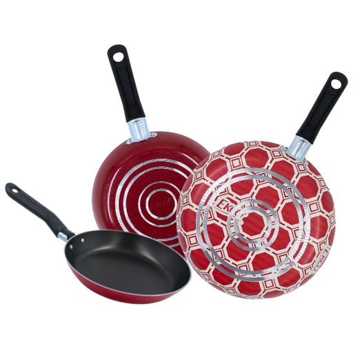 [18220545] Juego de 3 sartenes Octo rojo Ekco de 18, 20 y 24 cm(BAJA)