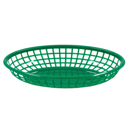 [1162978] Canasta ovalada verde (9.25"X5.75")@