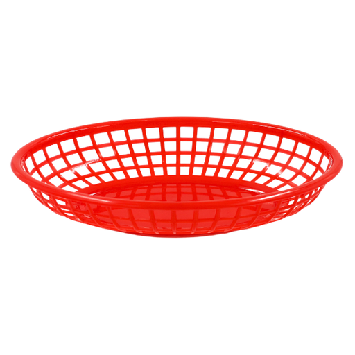 [1162979] Canasta ovalada roja (9.25"X5.75")@