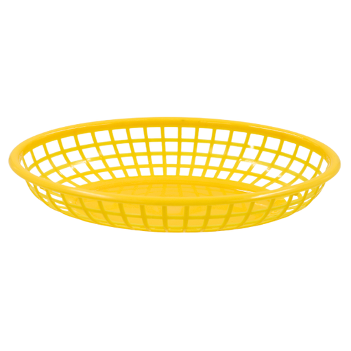 [1162980] Canasta ovalada amarillo (9.25"X5.75")@