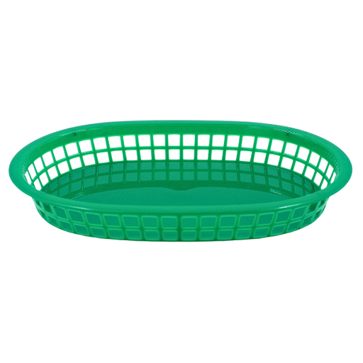 [1162983] Canasta oval verde (10.5"X7")@
