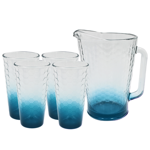 [1453595] Juego de agua Honeycomb 5 piezas Difuminado Azul (One Shot)