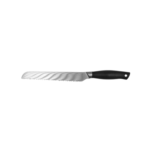 [9990061] Cuchillo para pan 8”Hoja de acero completa, mango ABS, un remache@