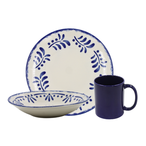 [1919607] Vajilla 9 piezas Habanera Azul@
