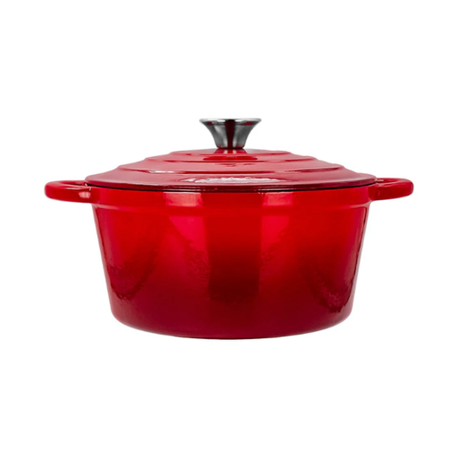 [9990141] Olla de hierro fundido esmaltado con tapa 24 cm@
