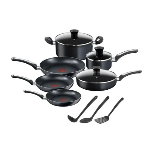 [11901423] Batería de Cocina T-fal Character Negro 12 piezas (One Shot)