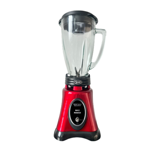 [1627019] Licuadora Max Power Cromada Roja Interruptor de 1 velocidad con pulso@