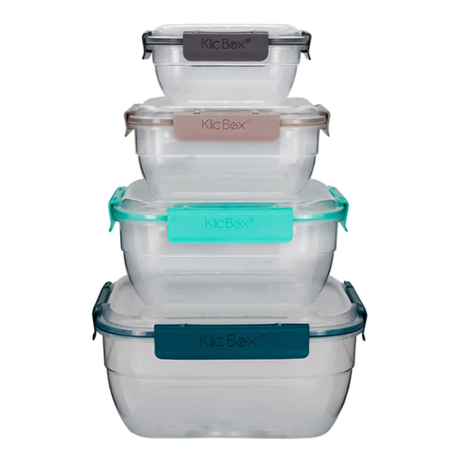 [9990234] Juego de 4 contenedores cuadrados de plástico 200-4444-36 (36)