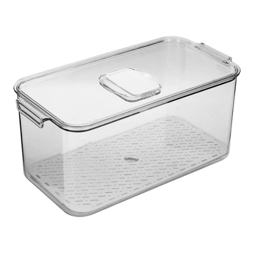 [9990243] Contenedor para refrigerador de plástico con tapa 32 x 16.5 x 14.5 cm Home Addict MOD. AA8802L (12)