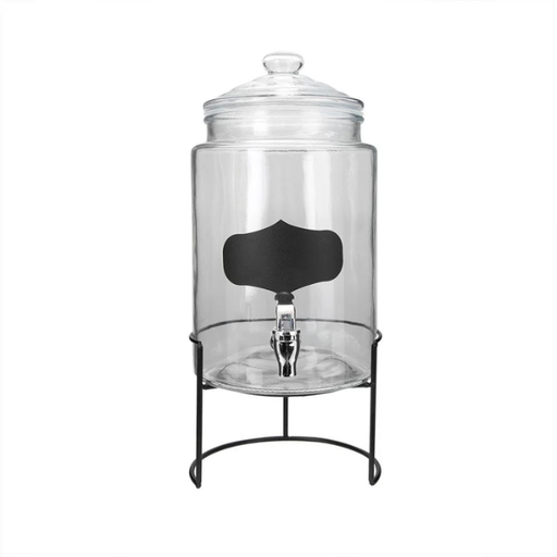 [9990261] Despachador de bebidas de vidrio para 5.8 L con base de metal
