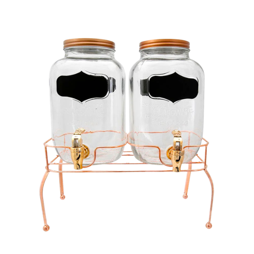 [9990263] Juego de despachadores de vidrio 4 L base cobre MOD. ATA1126