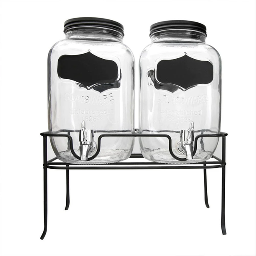 [9990265] Juego de despachadores de vidrio 4 L base negra MOD. ATA1128