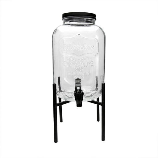 [9990269] Despachador de bebidas de vidrio para 5 L con base de metal