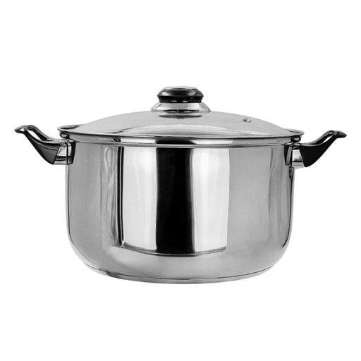 [9990278] Olla baja de acero inoxidable con tapa de vidrio 5.1 litros 24 cm A04 Qualité Basic (6)