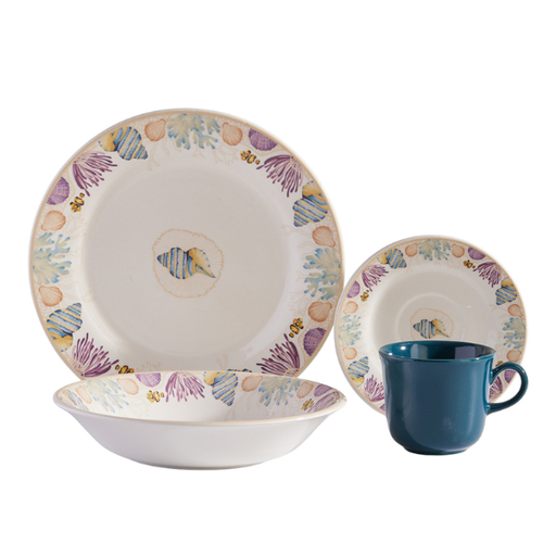 [9990293] Vajilla de cerámica 16 piezas Bahari Corona MOD. VL164J040116 (2)