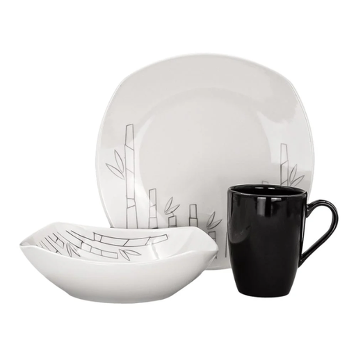 [9990320] Vajilla de cerámica 9 piezas Bambu Corona MOD.  VL124A030109 (2)