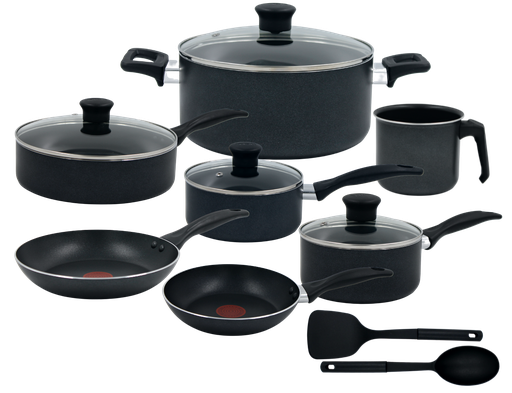 [1190716] Batería de cocina 13 piezas T-fal Family Cook Gris