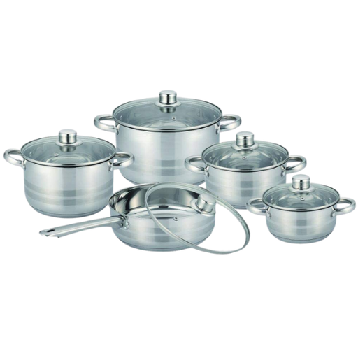 Batería de cocina 10 piezas Yajad Hogar Acero Inoxidable