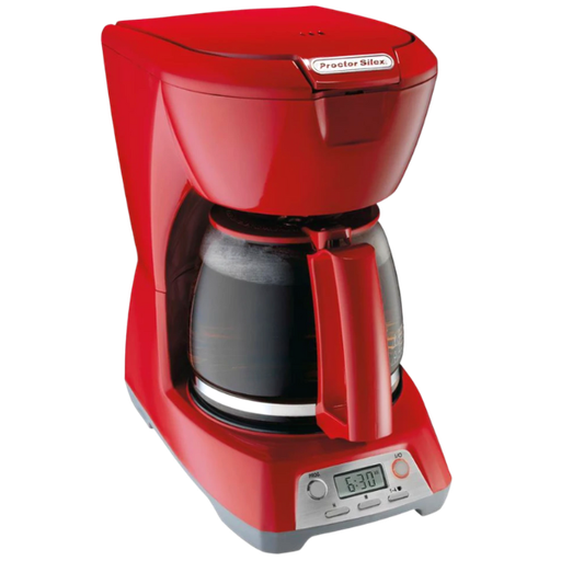 [635237] Cafetera 12 Tazas Programable Roja Proctor Silex (Baja)