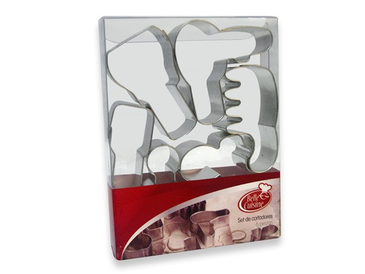 [4631384] Cortadores de galletas de acero inoxidable 6 piezas cosméticos (BAJA)