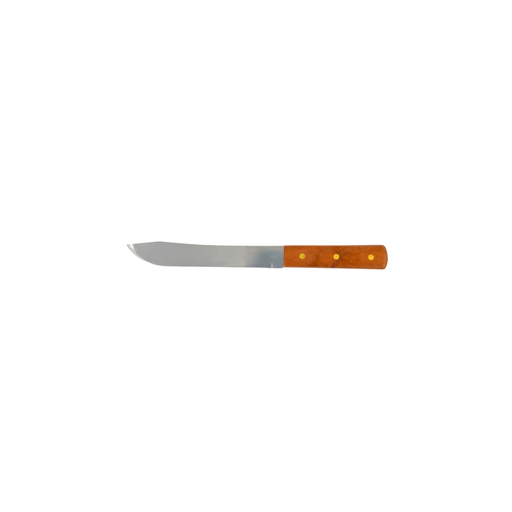 [1435118] Cuchillo de cocina con mango de madera 7"