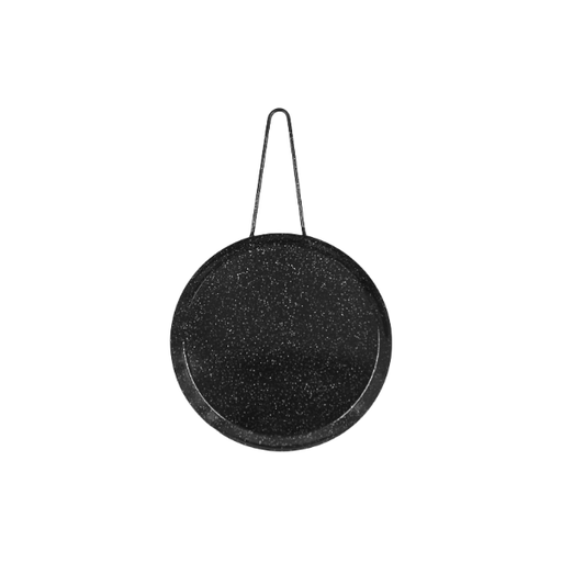 [1542108] Comal redondo chico 24 cm acero porcelanizado moteado