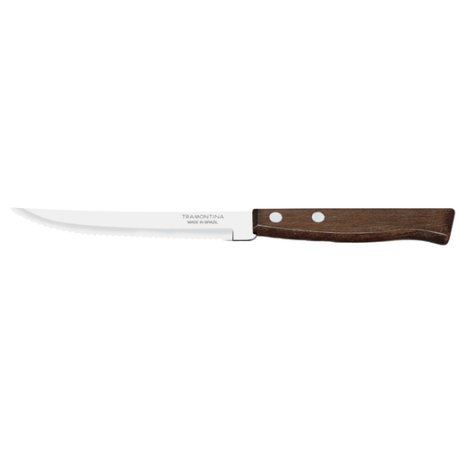 Cuchillo de mesa para asado con mango madera Tramontina 5 pulgadas