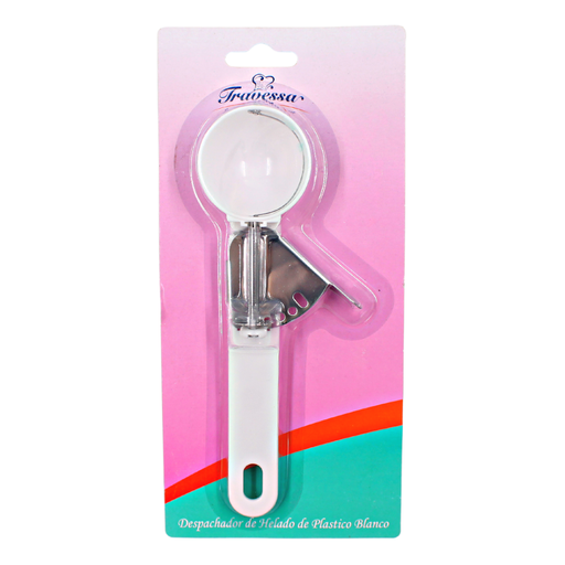 [1359410] Porcionador de helado de plástico blanco Travessa