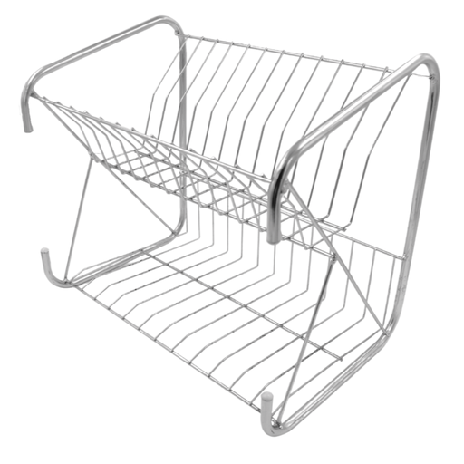 [1601102] Escurridor de platos cromado dos pisos