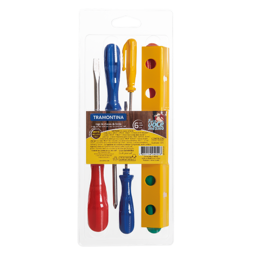 [5011312] Juego básico de destornilladores Tramontina de 6 piezas (BAJA)