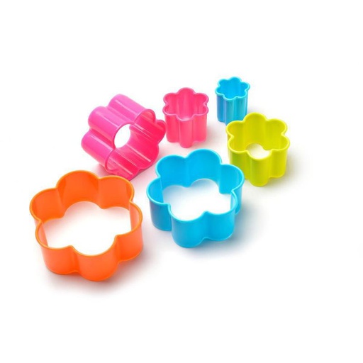 [1426255] Juego De 6 Cortadores de Plástico para Galletas Varios Colores Press