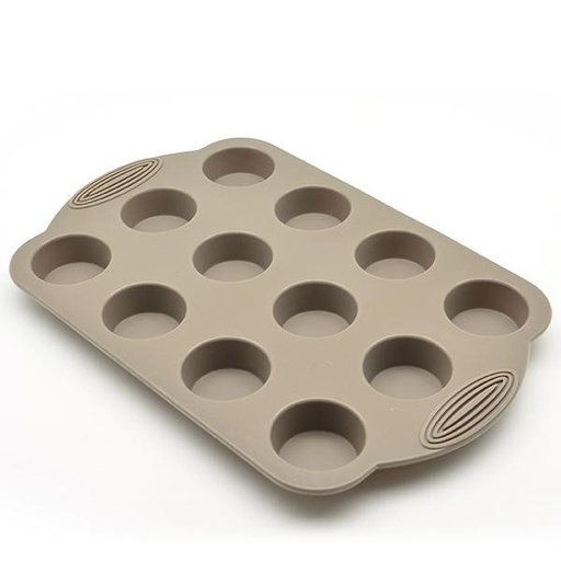 [1426163] Molde de Silicón para 12 Mini Cupcakes Beige Press(BAJA)