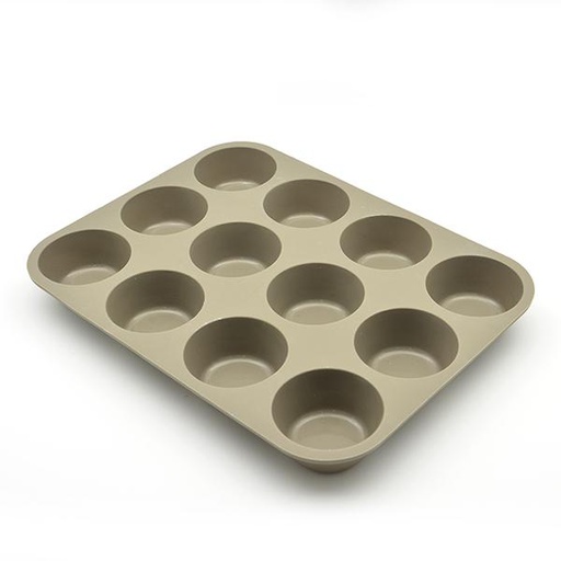 [1426165] Molde de Silicón para 12 Cupcakes Beige Press(BAJA)