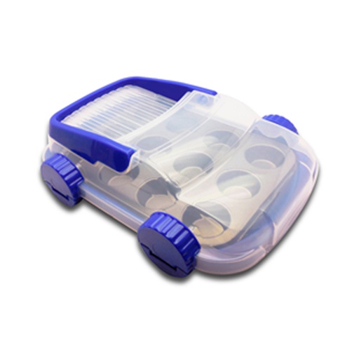 [182539] Molde para muffins con base de carro Bk2Go Min R.D. Mod 4026382 (BAJA)