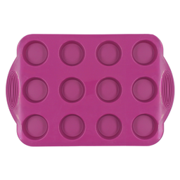 [1426172] Molde de silicón para 12 mini cupcakes morado Press