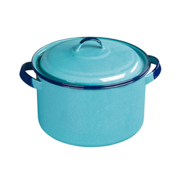 [3680982] Olla recta para caldos con orejas 22 cm Cinsa con Tapa 5 litros Azul Turquesa